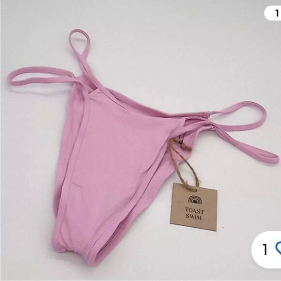 NWT Toast Swim Signature Open Side Cheeky Bikini Bottom Pink Lavender - S - Picture 1 of 10